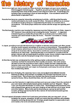 HISTORY OF KARAOKE
